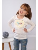 Cream blouse with a heart NDZ36070 - Online store - Boutique